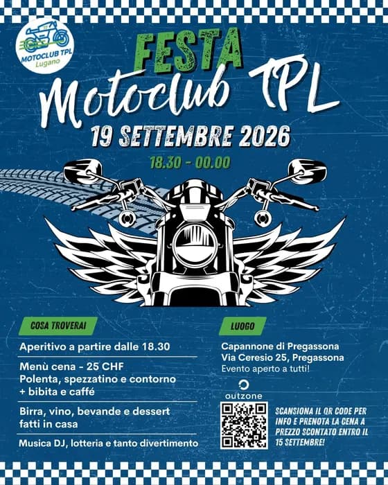 Locandina della Festa Motoclub TPL
